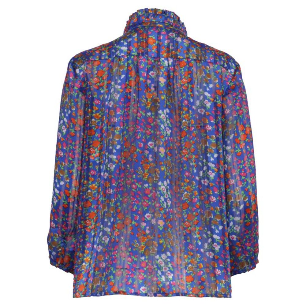 Ba&Sh Floral-Print Mock Neck Blouse in Multicolor Polyester - Picture 4 of 7